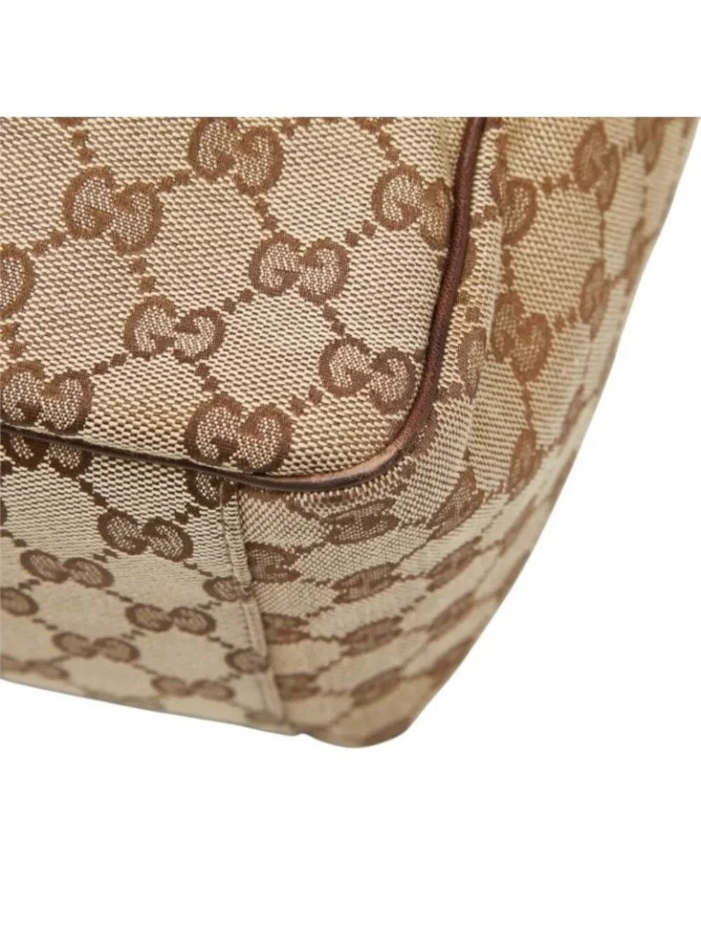 Gucci GG Canvas Tote Bag Beige Brown